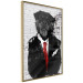 Wall Poster Elegant Rottweiler - abstraction of a dog in a suit on a brick wall 130793 additionalThumb 12