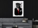Wall Poster Elegant Rottweiler - abstraction of a dog in a suit on a brick wall 130793 additionalThumb 5