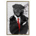 Wall Poster Elegant Rottweiler - abstraction of a dog in a suit on a brick wall 130793 additionalThumb 17