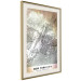 Poster City of Dreams - black and white map of New York with brown details 132093 additionalThumb 3