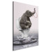 Canvas Art Print Surfing (1-piece) Vertical - fantasy elephant surfing in water 132193 additionalThumb 2
