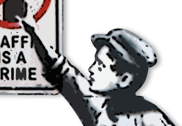 Poster Graffiti is a Crime - black people holding a sign on a white background 132493 additionalImage 9