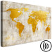 Canvas Print Golden Continents (1-piece) Wide - world map in retro style 134393 additionalThumb 6