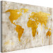 Canvas Print Golden Continents (1-piece) Wide - world map in retro style 134393 additionalThumb 2
