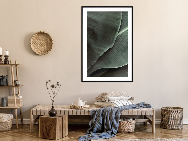Wall Poster Green Serenity - luxurious composition of leaves with distinct texture 135593 additionalImage 10