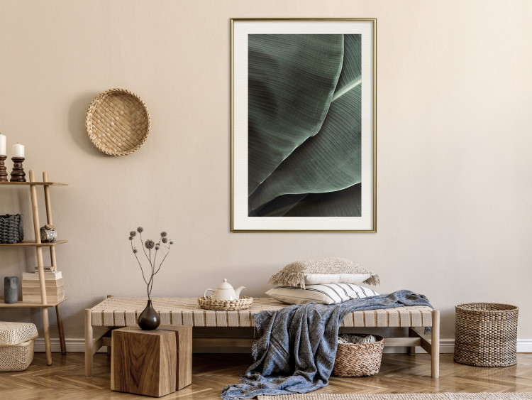 Wall Poster Green Serenity - luxurious composition of leaves with distinct texture 135593 additionalImage 7