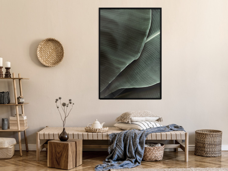 Wall Poster Green Serenity - luxurious composition of leaves with distinct texture 135593 additionalImage 12