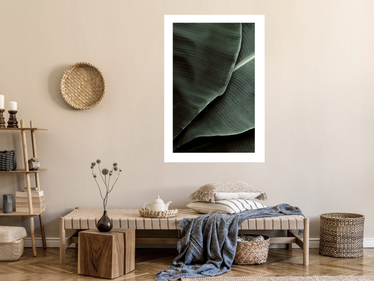 Wall Poster Green Serenity - luxurious composition of leaves with distinct texture 135593 additionalImage 14
