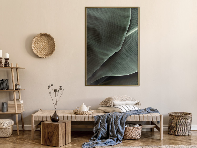 Wall Poster Green Serenity - luxurious composition of leaves with distinct texture 135593 additionalImage 8