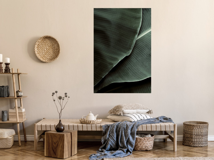 Wall Poster Green Serenity - luxurious composition of leaves with distinct texture 135593 additionalImage 13