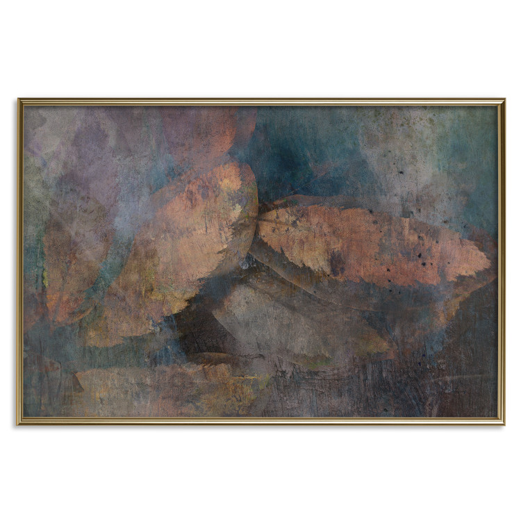 Poster Copper Leaves - abstract and rusty texture with a leaf motif 135793 additionalImage 2