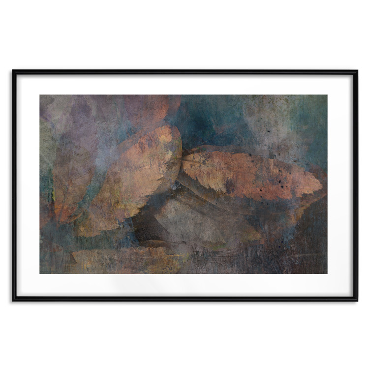 Poster Copper Leaves - abstract and rusty texture with a leaf motif 135793 additionalImage 3