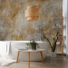 Wall Mural Flying feathers - composition with texture and white scandi boho patterns 136093 additionalThumb 8
