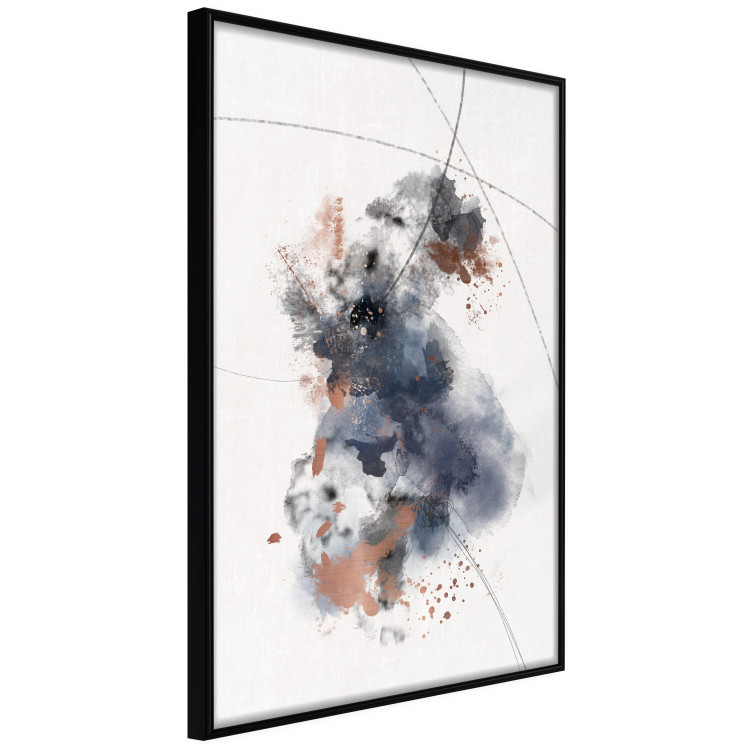 Wall Poster Continuity of Existence - artistic pattern of black smoke on a light background 137693 additionalImage 15