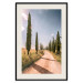 Wall Poster Italian Cypresses - landscape of a path with trees against a blue sky 138693 additionalThumb 13