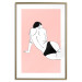 Poster Female Body - silhouette of a white woman on a pastel pink background 138893 additionalThumb 20