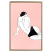 Poster Female Body - silhouette of a white woman on a pastel pink background 138893 additionalThumb 17