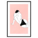 Poster Female Body - silhouette of a white woman on a pastel pink background 138893 additionalThumb 18