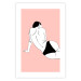 Poster Female Body - silhouette of a white woman on a pastel pink background 138893 additionalThumb 15