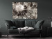 Canvas Art Print Dandelion in Grays (1-piece) Wide - field flower in sepia 142693 additionalThumb 3