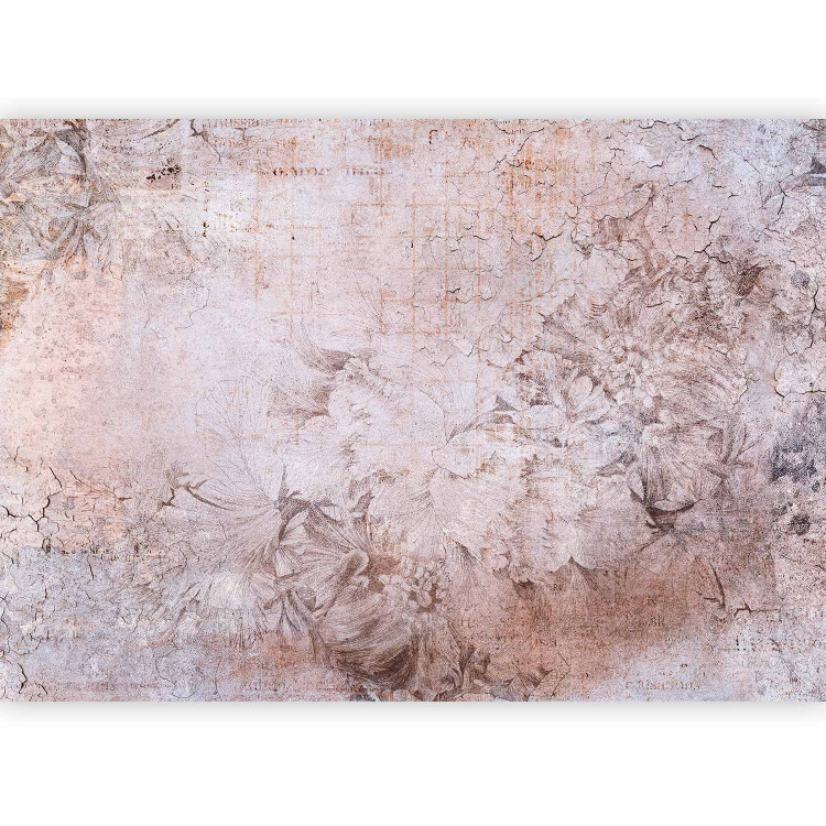 Wall Mural Poetry - textured abstraction with ornament effect in pink tones 143693 additionalImage 1