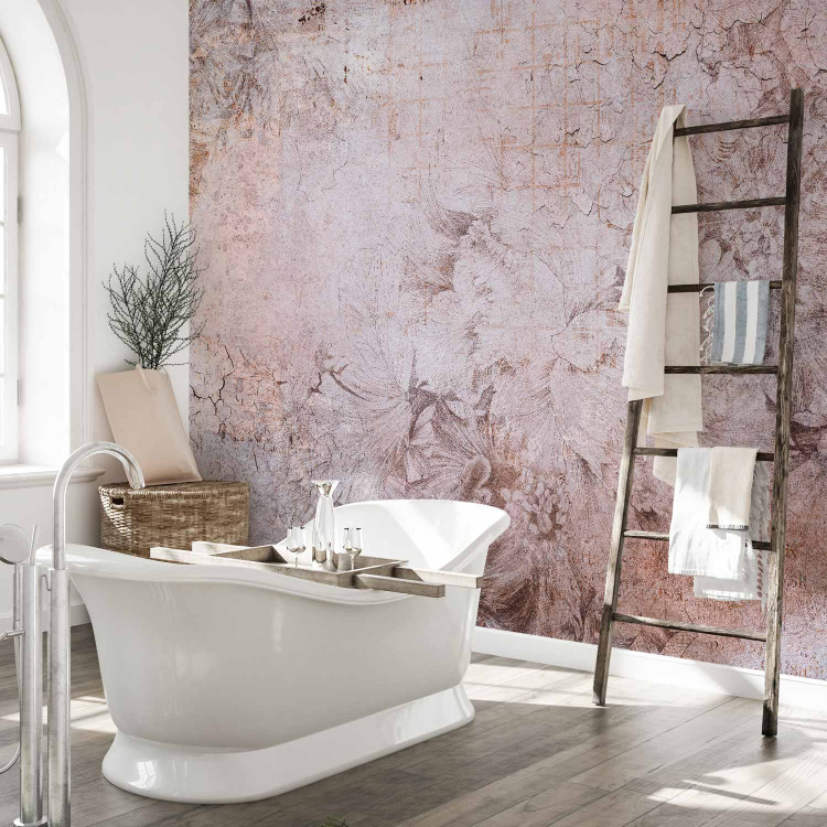 Wall Mural Poetry - textured abstraction with ornament effect in pink tones 143693 additionalImage 8