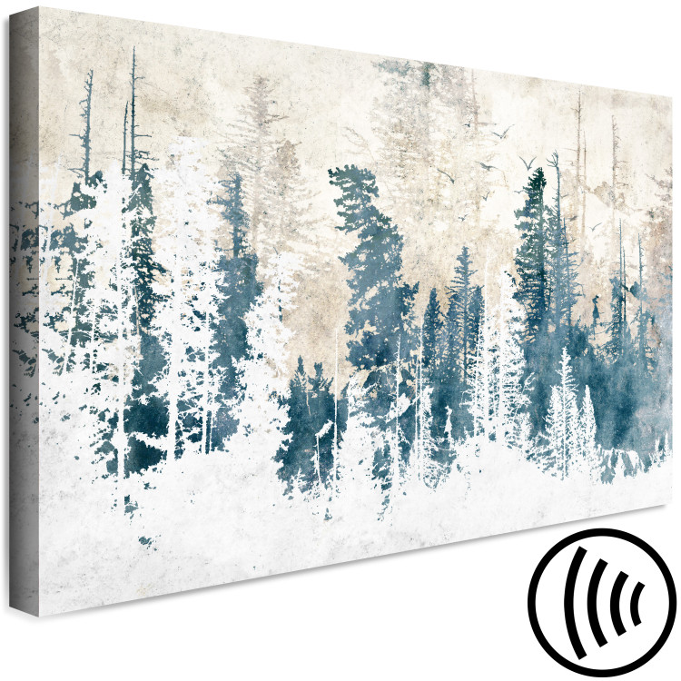 Canvas Art Print Abstract Grove (1-piece) - forest landscape and birds among trees 145293 additionalImage 6