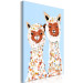 Canvas Art Print Two Llamas - Happy Animals Painted With Colorful Spots 145493 additionalThumb 2