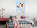 Canvas Art Print Two Llamas - Happy Animals Painted With Colorful Spots 145493 additionalThumb 3