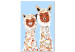 Canvas Art Print Two Llamas - Happy Animals Painted With Colorful Spots 145493