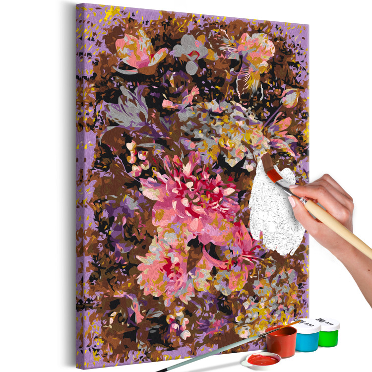 Paint by number Dry Flowers - A Stately Bouquet in Shades of Pink and Brown, Purple Background 146193 additionalImage 5
