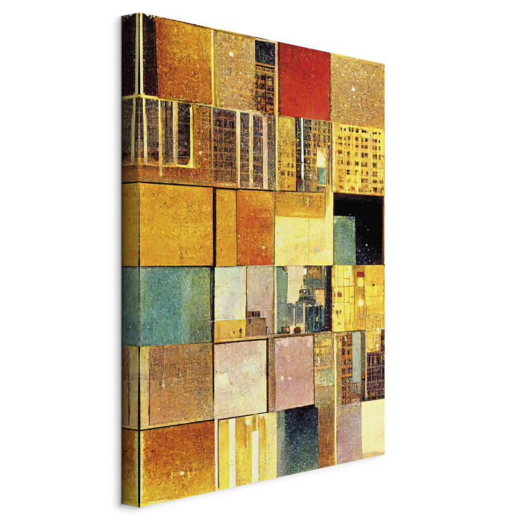 Large canvas print Abstract Squares - A Geometric Composition in Klimt’s Style [Large Format] 151093 additionalImage 3