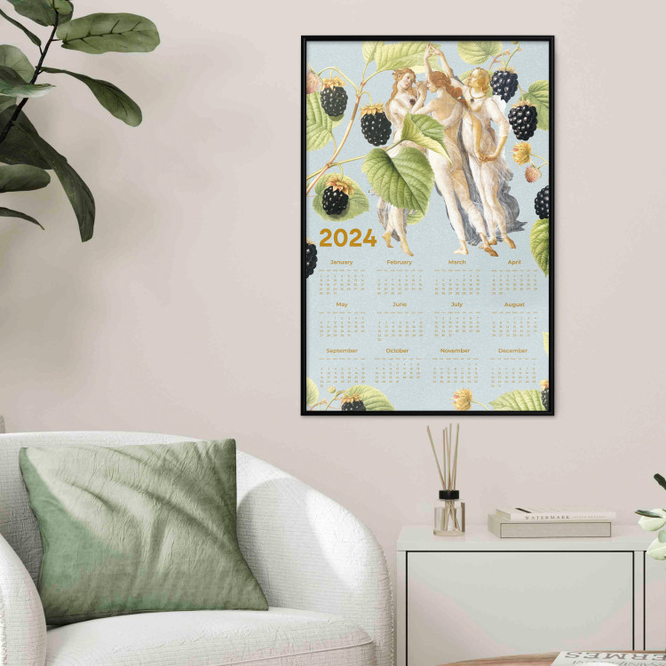 Poster Calendar 2024 - Collage of Three Graces Painting With Botanical Theme 151893 additionalImage 9