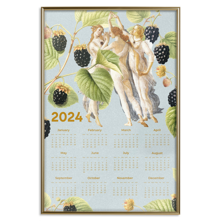 Poster Calendar 2024 - Collage of Three Graces Painting With Botanical Theme 151893 additionalImage 19