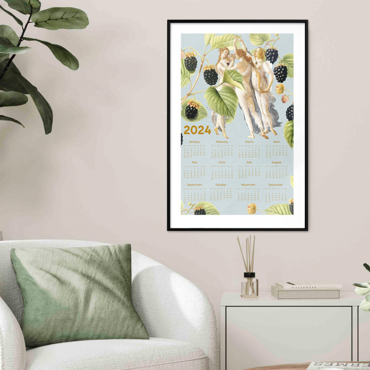 Poster Calendar 2024 - Collage of Three Graces Painting With Botanical Theme 151893 additionalImage 12