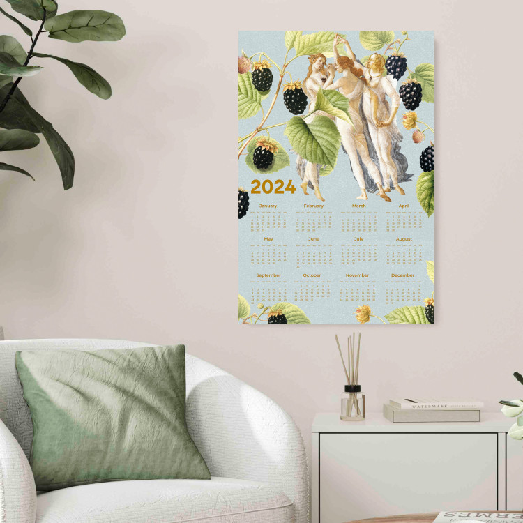 Poster Calendar 2024 - Collage of Three Graces Painting With Botanical Theme 151893 additionalImage 10
