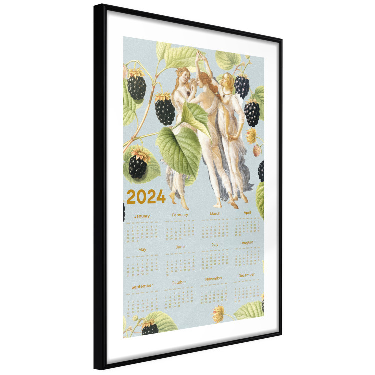 Poster Calendar 2024 - Collage of Three Graces Painting With Botanical Theme 151893 additionalImage 6
