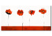 Canvas Poppies (1-piece) - Abstraction with individual flowers on a white background 48593