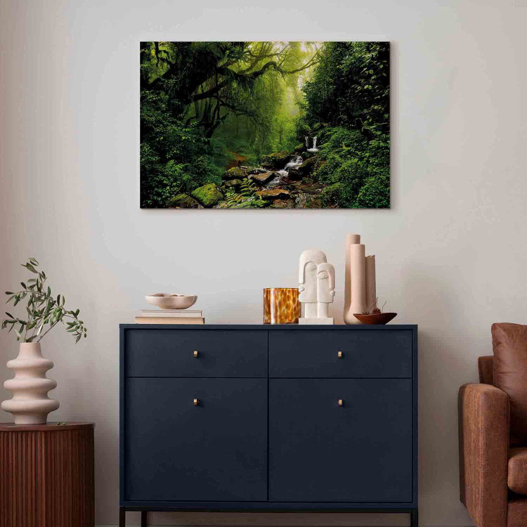 Canvas Print Waterfall in the Forest 98193 additionalImage 3