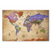 Canvas Print Colorful Journeys (1-part) Wide - World Map in English 107204