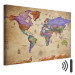 Canvas Print Colorful Journeys (1-part) Wide - World Map in English 107204 additionalThumb 8