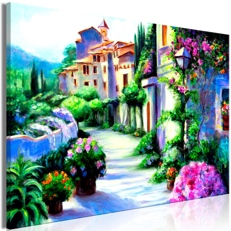 Canvas Print Floral Street (1-part) Wide - Plant Architecture of Italy 108204 additionalImage 2
