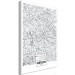 Canvas Plan of Berlin - black and white map of a part of the city 114104 additionalThumb 2