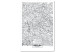 Canvas Plan of Berlin - black and white map of a part of the city 114104