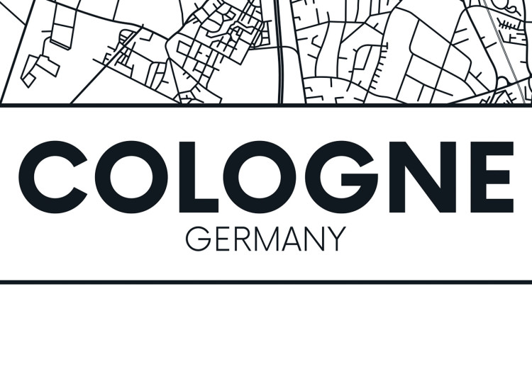 Wall Poster Cologne Map - black and white map of the German city on a light background 114404 additionalImage 9