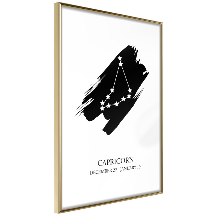 Wall Poster Zodiac signs: Capricorn - black and white star constellation and texts 114804 additionalImage 6