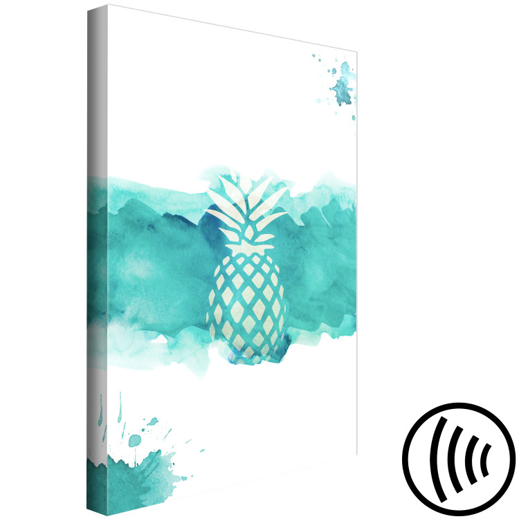 Canvas Print Fruit of art - pineapple on a blue, watercolour background 115304 additionalImage 6