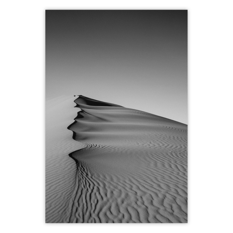 Poster Desert in Morocco - black and white landscape amid hot sands 116504