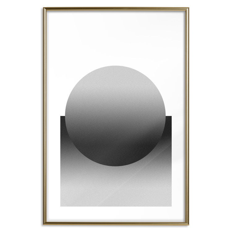 Poster Partial Eclipse - simple black and white geometric composition 116604 additionalImage 18