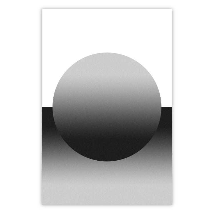 Poster Partial Eclipse - simple black and white geometric composition 116604